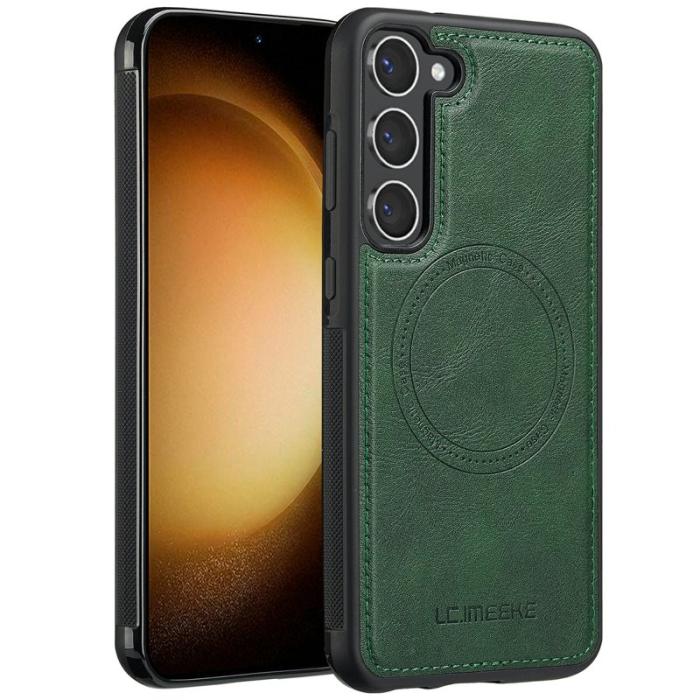 LC.imeeke - LC.IMEEKE Samsung Galaxy S23 Fodral Äkta läder - Grön