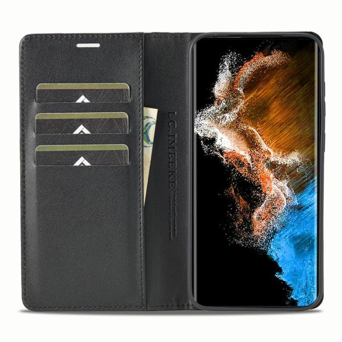 LC.imeeke - LC.IMEEKE Samsung Galaxy S23+ Fodral Äkta läder - Horisontell Rand