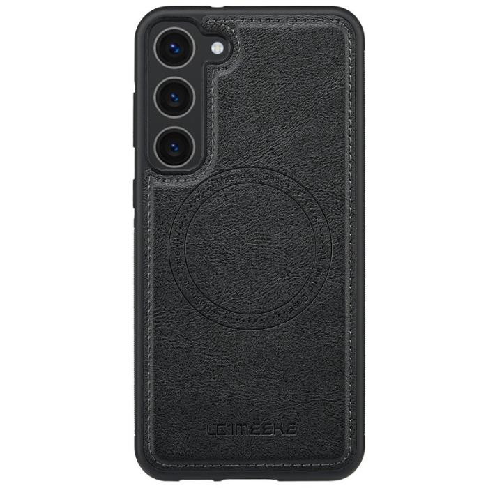 LC.imeeke - LC.IMEEKE Samsung Galaxy S23 Fodral Äkta läder - Svart