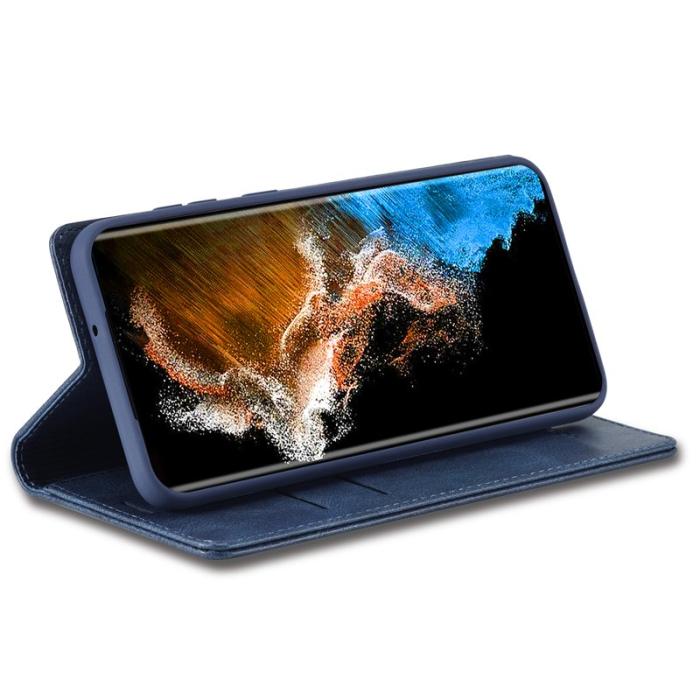 LC.imeeke - LC.IMEEKE Samsung Galaxy S23 Fodral PU Läder - Blå