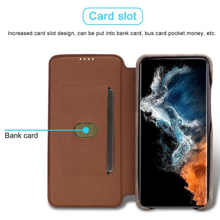 LC.imeeke - LC.IMEEKE Samsung Galaxy S23 Fodral PU Läder - Mörkbrun