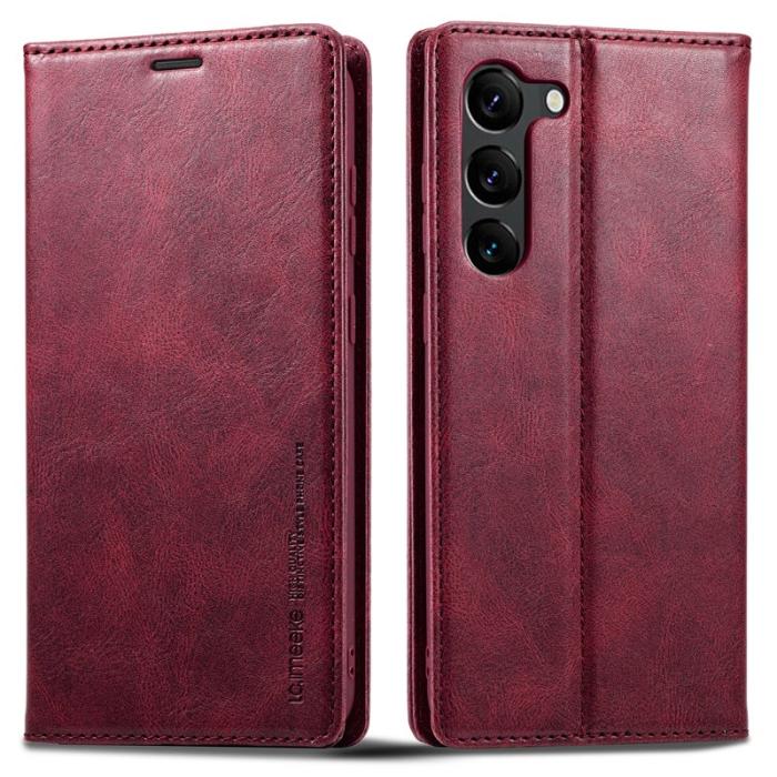 LC.imeeke - LC.IMEEKE Samsung Galaxy S23 Fodral PU Läder - Röd