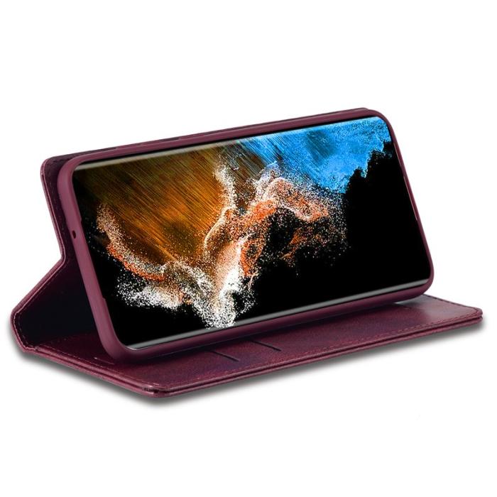 LC.imeeke - LC.IMEEKE Samsung Galaxy S23 Fodral PU Läder - Röd