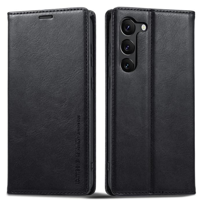 LC.imeeke - LC.IMEEKE Samsung Galaxy S23 Fodral PU Läder - Svart