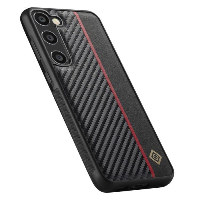 LC.imeeke - LC.IMEEKE Samsung Galaxy S23 Skal Äkta läder - Svart