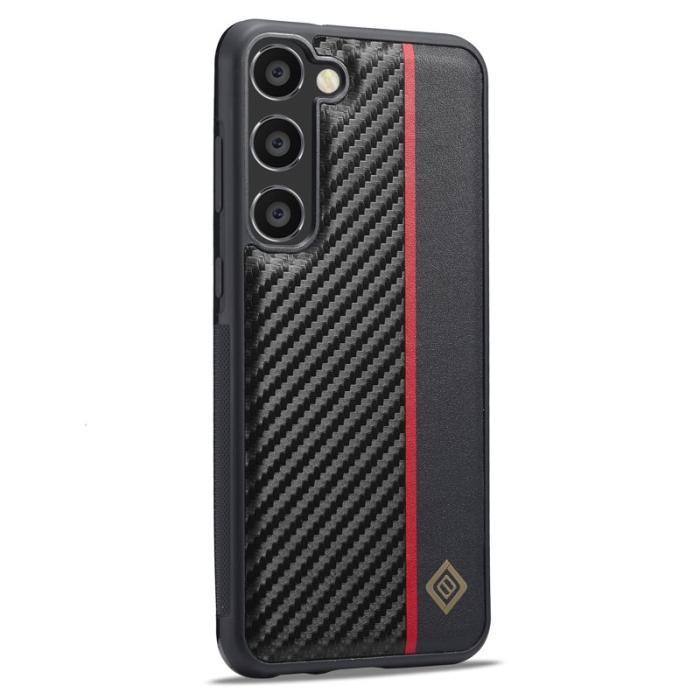 LC.imeeke - LC.IMEEKE Samsung Galaxy S23 Skal Äkta läder - Svart