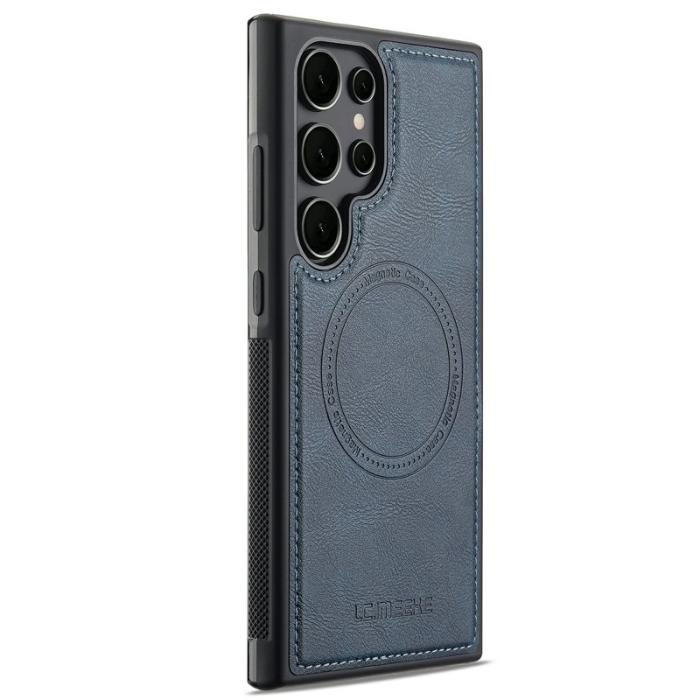 LC.imeeke - LC.IMEEKE Samsung Galaxy S23 Ultra Fodral Äkta läder - Blå