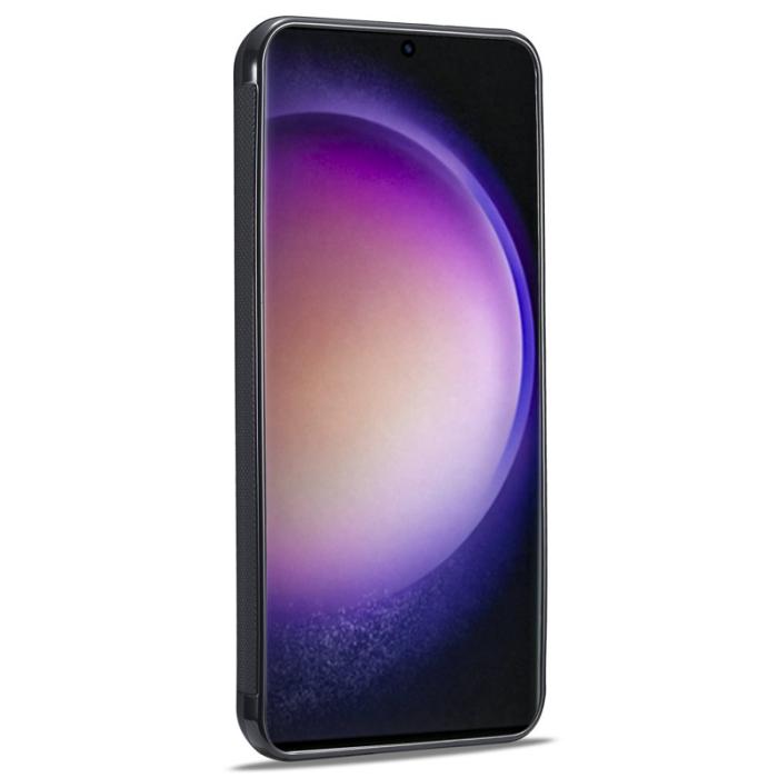 LC.imeeke - LC.IMEEKE Samsung Galaxy S24 FE Fodral - Kolfiber Läder+TPU+EVA - Svart