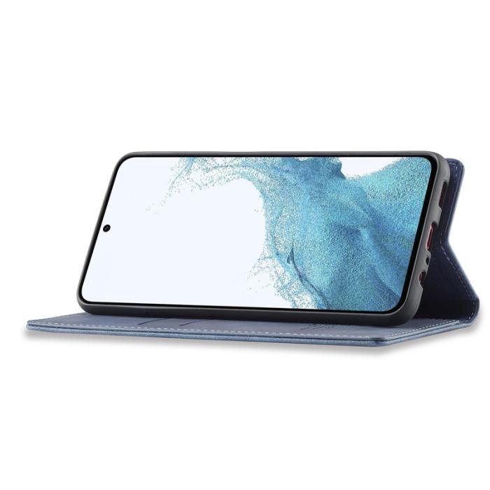 LC.imeeke - LC.IMEEKE Samsung Galaxy S24 FE Fodral Wallet Mikrofiber - Blå