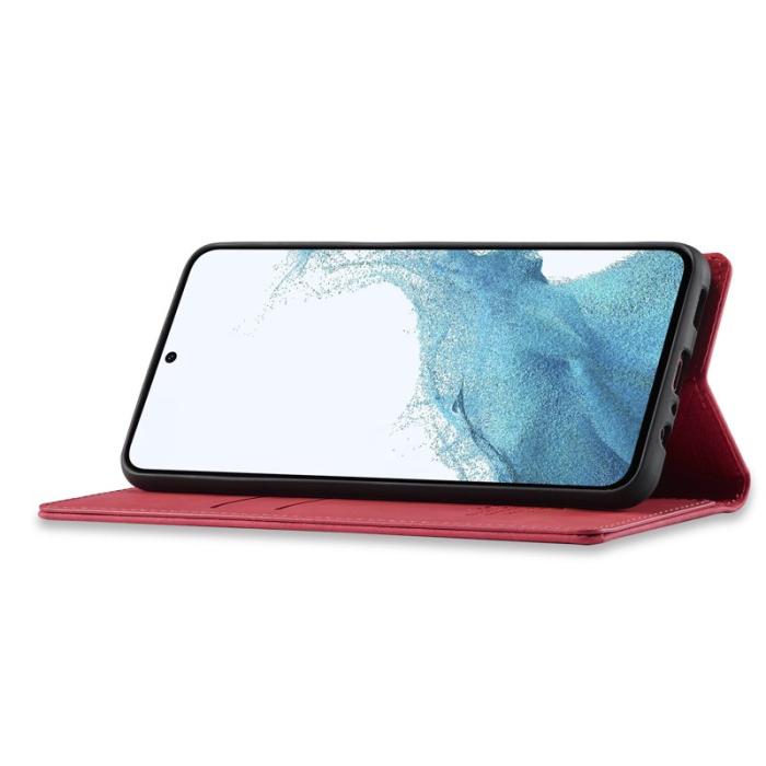 LC.imeeke - LC.IMEEKE Samsung Galaxy S24 FE Fodral Wallet Mikrofiber - Röd