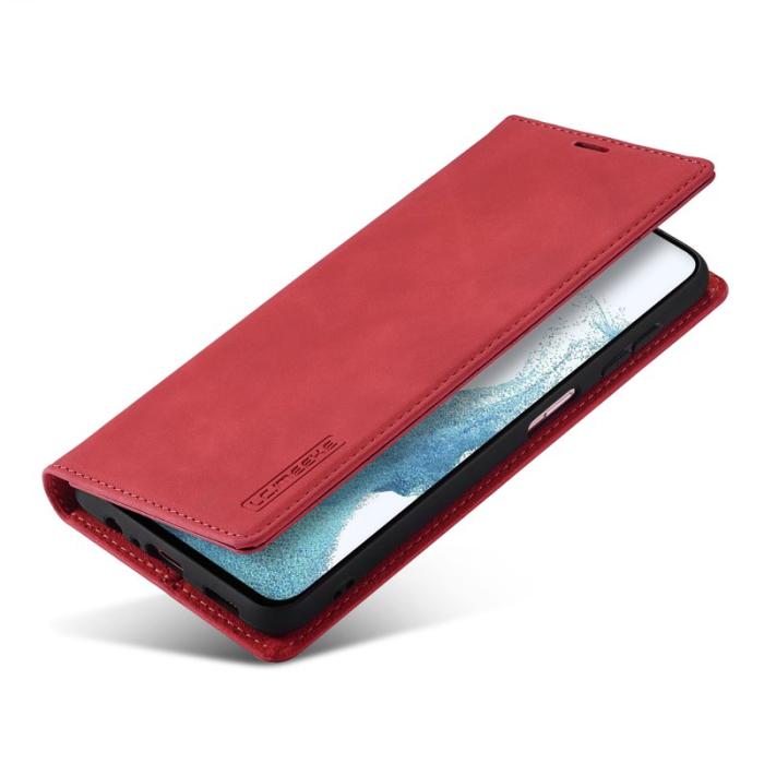 LC.imeeke - LC.IMEEKE Samsung Galaxy S24 FE Fodral Wallet Mikrofiber - Röd