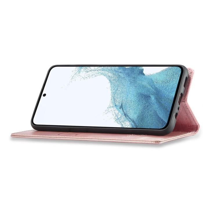 LC.imeeke - LC.IMEEKE Samsung Galaxy S24 FE Fodral Wallet Mikrofiber - Roséguld