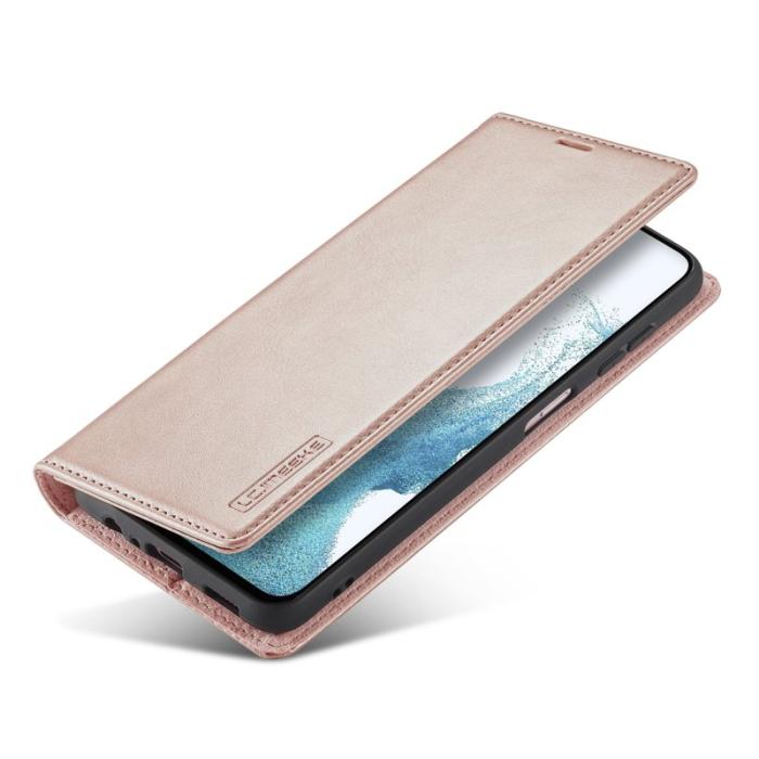 LC.imeeke - LC.IMEEKE Samsung Galaxy S24 FE Fodral Wallet Mikrofiber - Roséguld