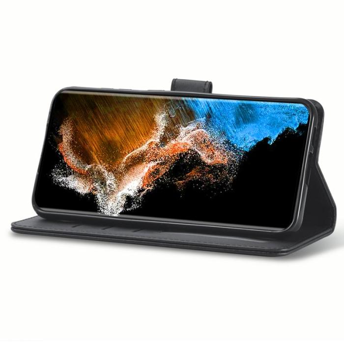 LC.imeeke - LC.IMEEKE Samsung Galaxy S24 Fodral Äkta läder - Grå