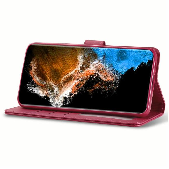 LC.imeeke - LC.IMEEKE Samsung Galaxy S24 Fodral Äkta läder - Rosa