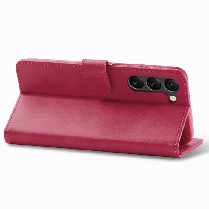 LC.imeeke - LC.IMEEKE Samsung Galaxy S24 Fodral Äkta läder - Rosa