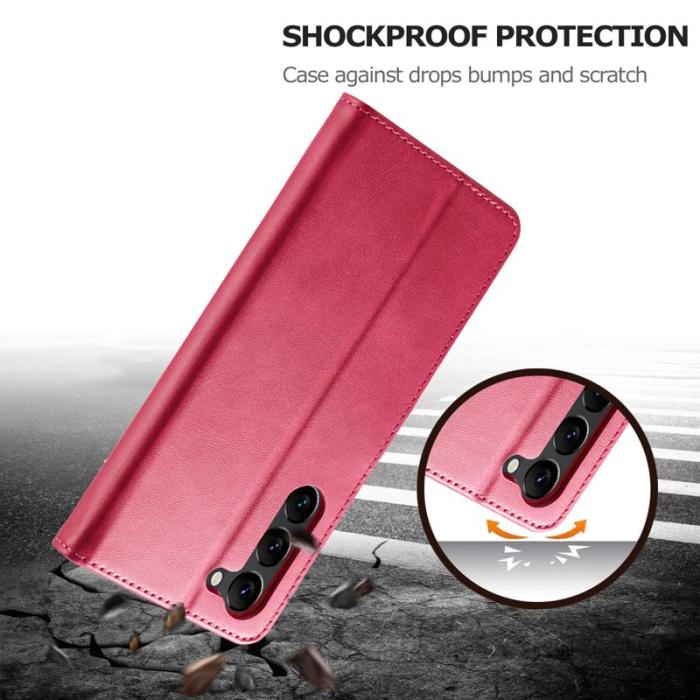 LC.imeeke - LC.IMEEKE Samsung Galaxy S24 Fodral Äkta läder - Rosa