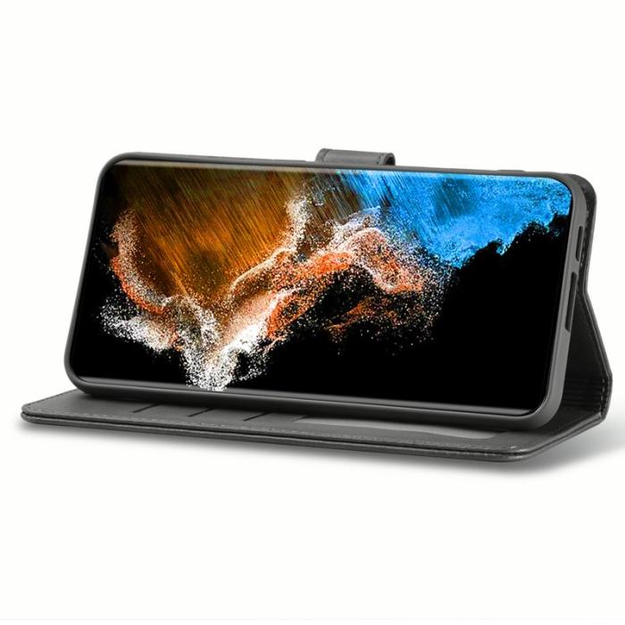 LC.imeeke - LC.IMEEKE Samsung Galaxy S24 Fodral Äkta läder - Svart