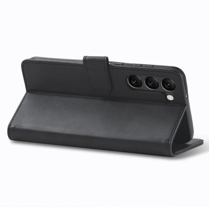 LC.imeeke - LC.IMEEKE Samsung Galaxy S24 Fodral Äkta läder - Svart