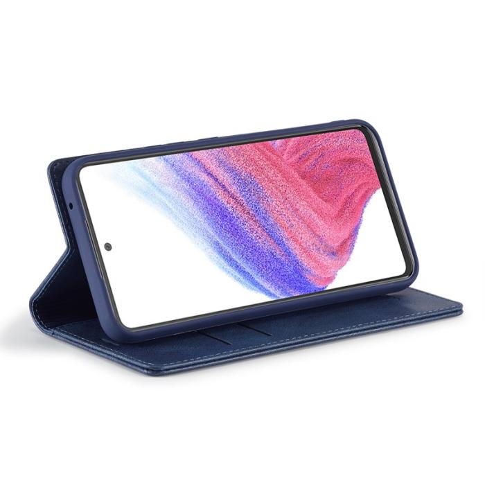 LC.imeeke - LC.IMEEKE Samsung Galaxy S24 Fodral Magnetiskt RFID - Blå