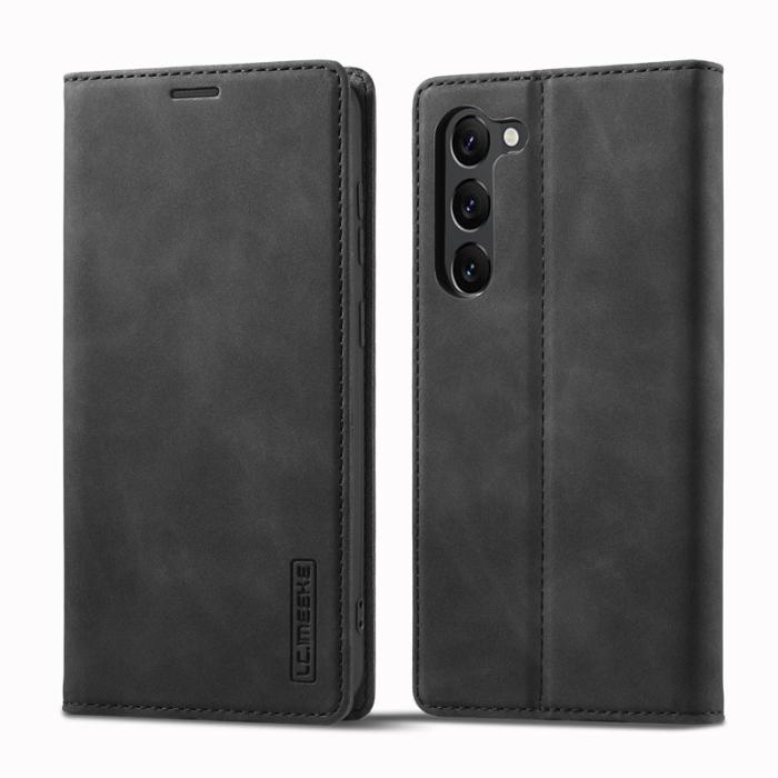 LC.imeeke - LC.IMEEKE Samsung Galaxy S24 Fodral Microfiber Läder - Svart