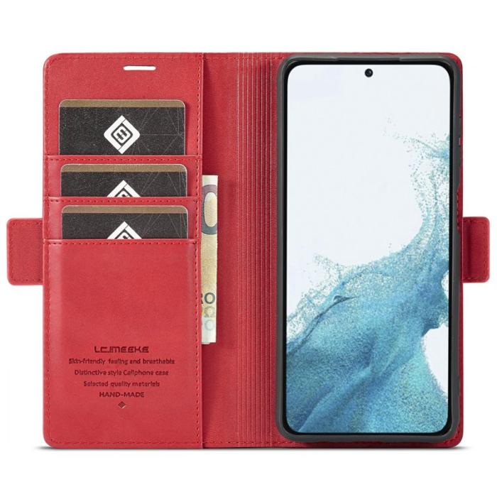 LC.imeeke - LC.IMEEKE Samsung Galaxy S24+ Fodral PU Läder - Röd