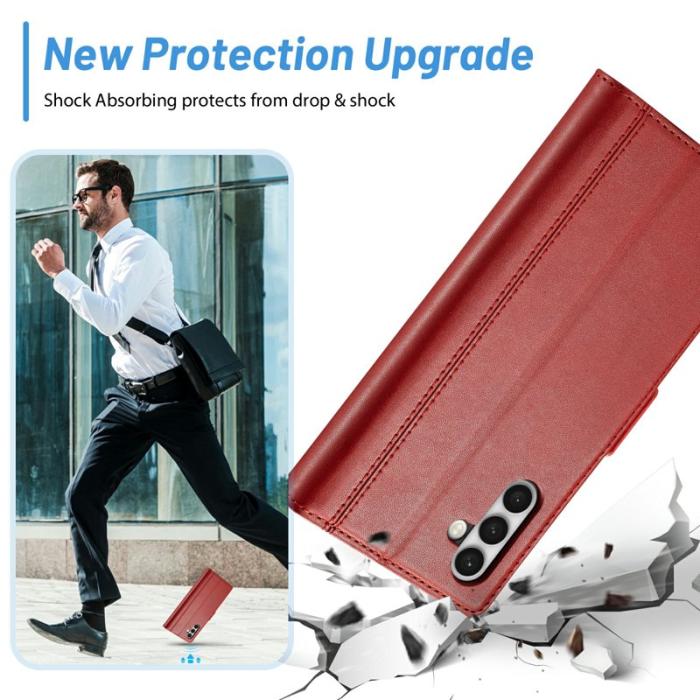 LC.imeeke - LC.IMEEKE Samsung Galaxy S24+ Fodral PU Läder - Röd
