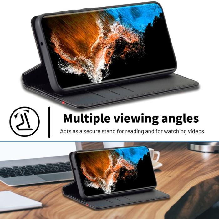 LC.imeeke - LC.IMEEKE Samsung Galaxy S24 Fodral TPU+PU Läder - Vit