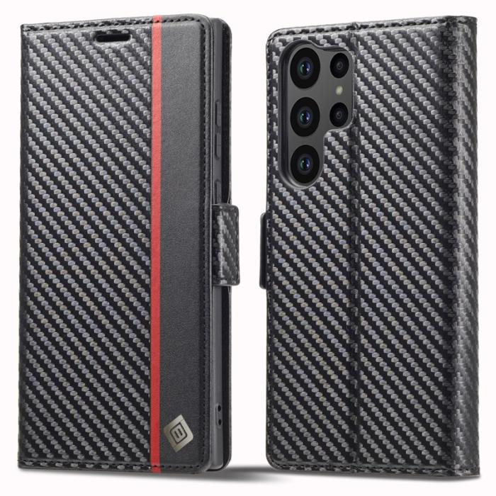 LC.imeeke - LC.IMEEKE Samsung Galaxy S24 Ultra Fodral Äkta läder - Vit