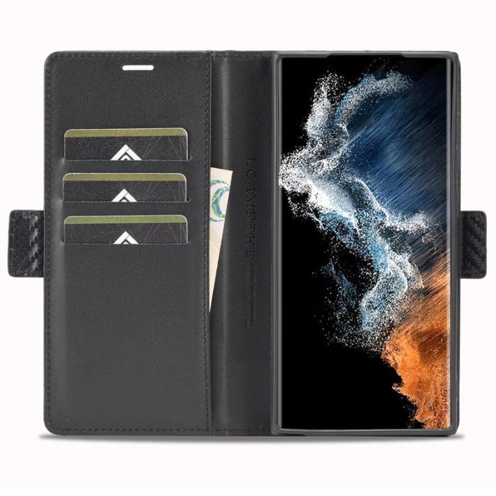 LC.imeeke - LC.IMEEKE Samsung Galaxy S24 Ultra Fodral Äkta läder - Vit