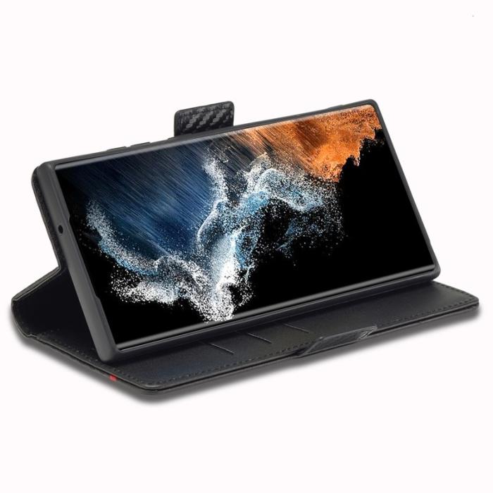 LC.imeeke - LC.IMEEKE Samsung Galaxy S24 Ultra Fodral Äkta läder - Vit