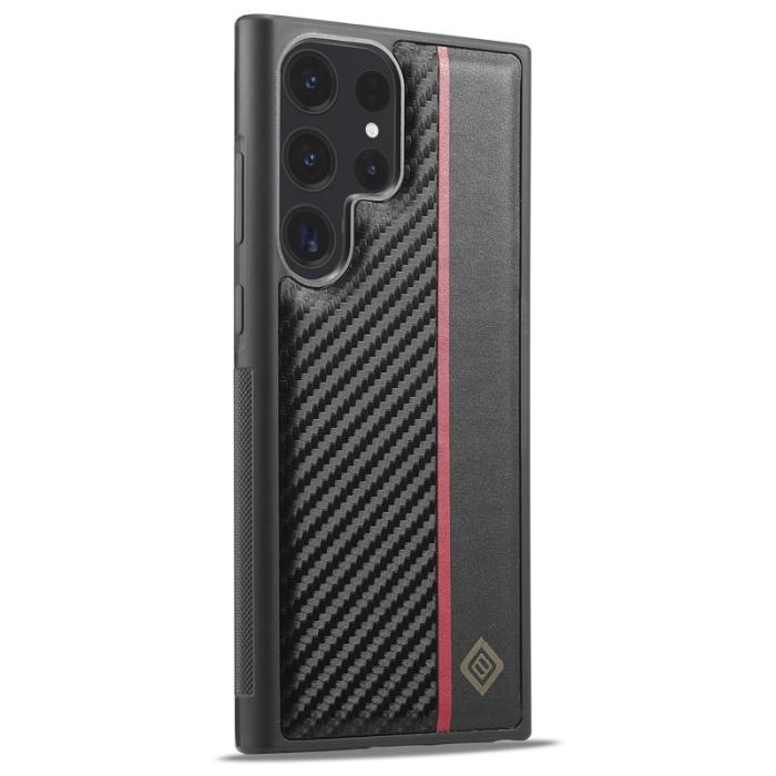 LC.imeeke - LC.IMEEKE Samsung Galaxy S24 Ultra Fodral PU Läder - Svart