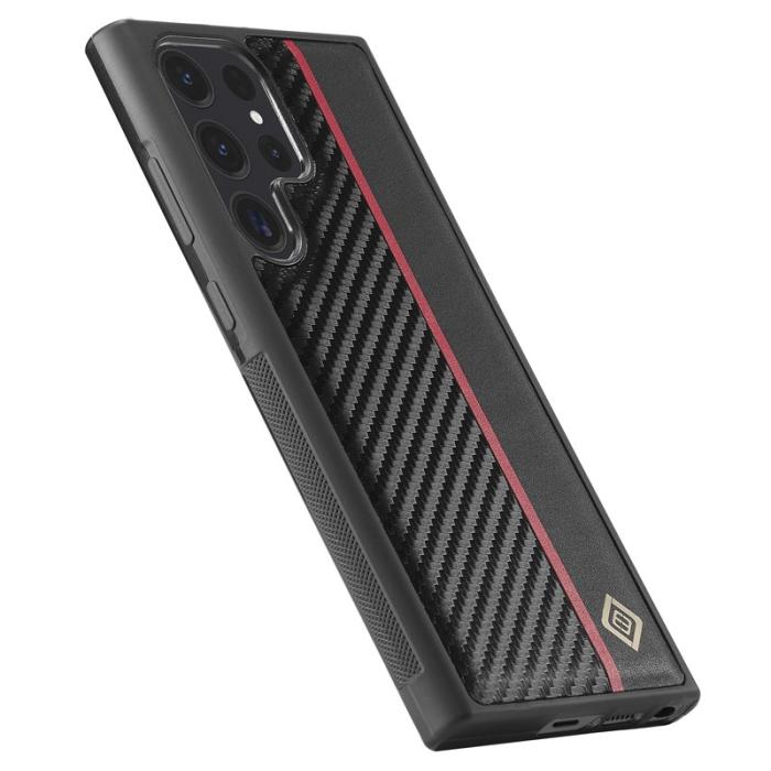 LC.imeeke - LC.IMEEKE Samsung Galaxy S24 Ultra Fodral PU Läder - Svart