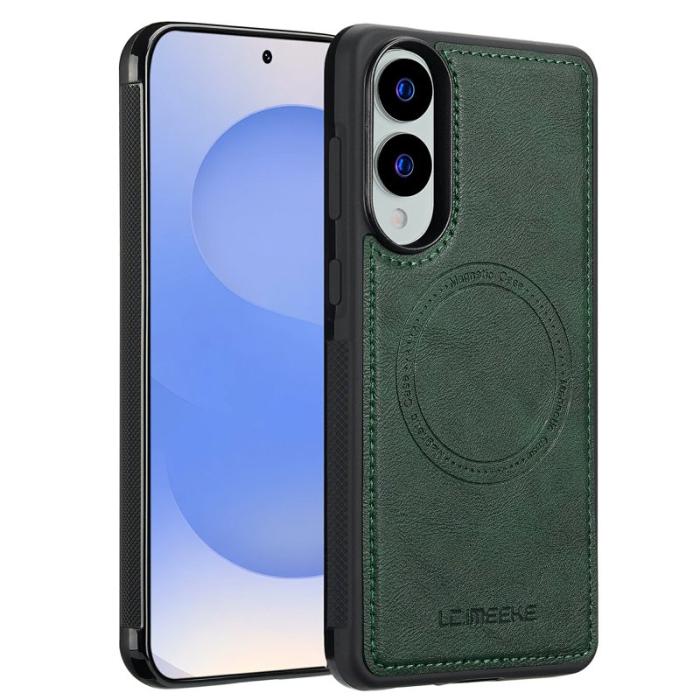 LC.imeeke - LC.IMEEKE Samsung Galaxy S25 Edge Fodral - Äkta läder - Grön