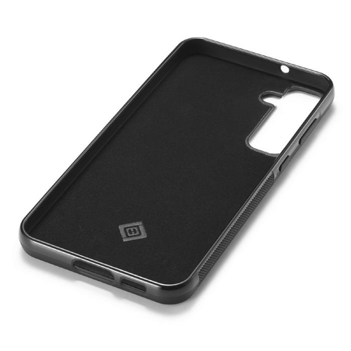 LC.imeeke - LC.IMEEKE Samsung Galaxy S25 FE Fodral - Kolfiber Läder - Svart