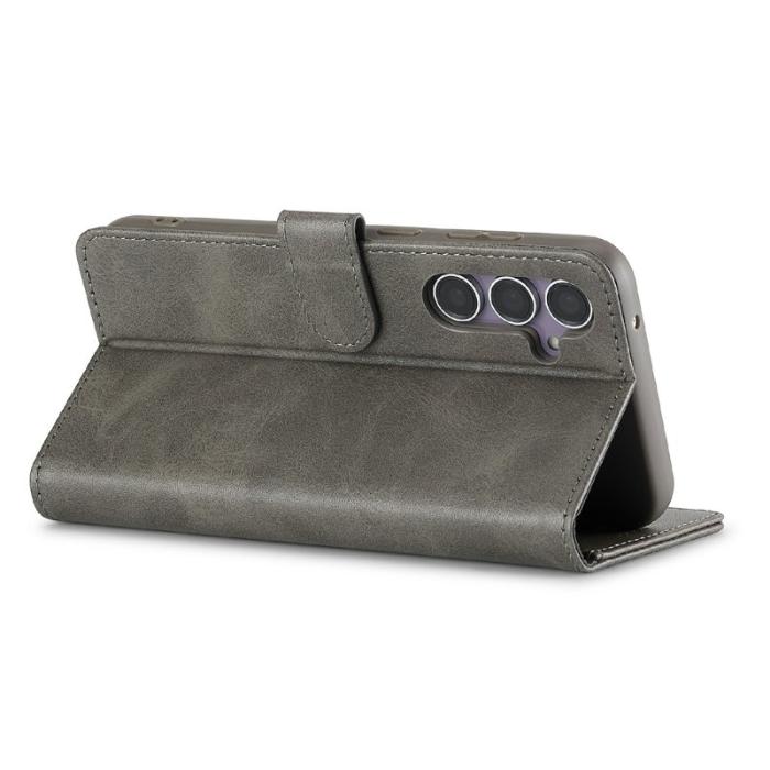 LC.imeeke - LC.IMEEKE Samsung Galaxy S25 FE Fodral PU Läder - Grå