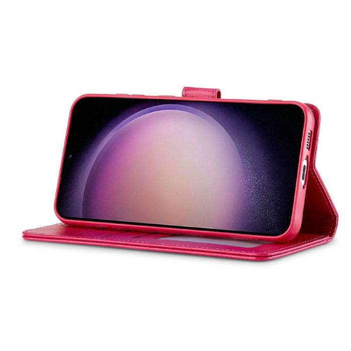 LC.imeeke - LC.IMEEKE Samsung Galaxy S25 FE Fodral PU Läder - Rosa