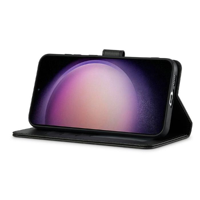 LC.imeeke - LC.IMEEKE Samsung Galaxy S25 FE Fodral PU Läder - Svart