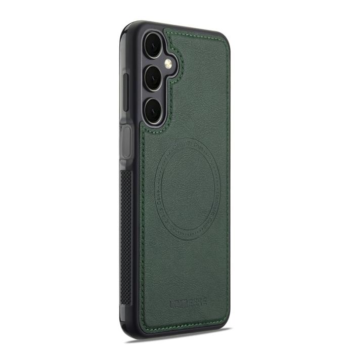 LC.imeeke - LC.IMEEKE Samsung Galaxy S25 Fodral - Äkta läder - Grön