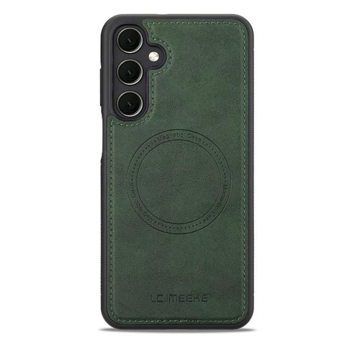 LC.imeeke - LC.IMEEKE Samsung Galaxy S25 Fodral - Äkta läder - Grön