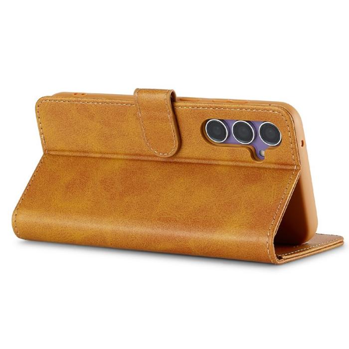 LC.imeeke - LC.IMEEKE Samsung Galaxy S25+ Fodral PU Läder - Gul