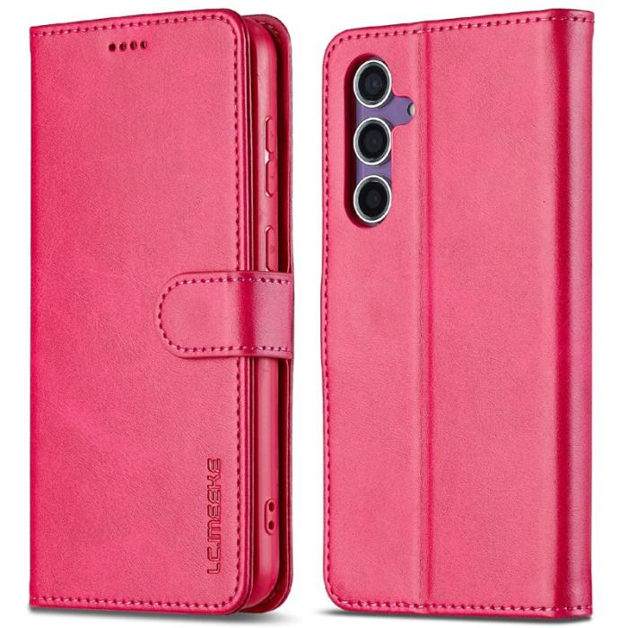 LC.imeeke - LC.IMEEKE Samsung Galaxy S25+ Fodral PU Läder - Rose