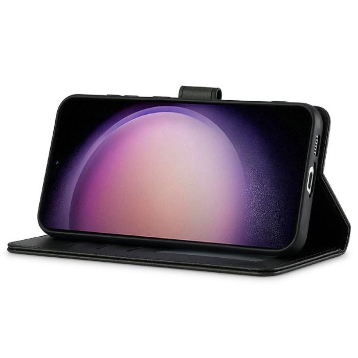 LC.imeeke - LC.IMEEKE Samsung Galaxy S25+ Fodral PU Läder - Svart