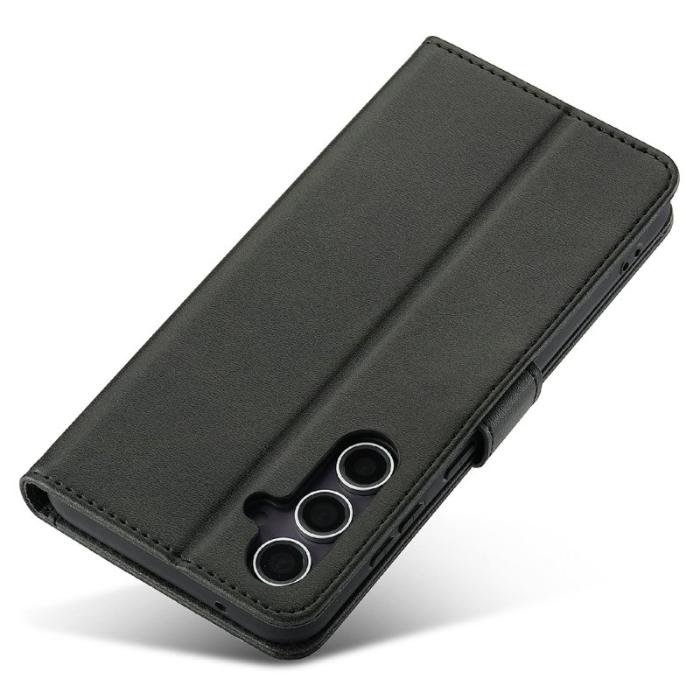 LC.imeeke - LC.IMEEKE Samsung Galaxy S25+ Fodral PU Läder - Svart