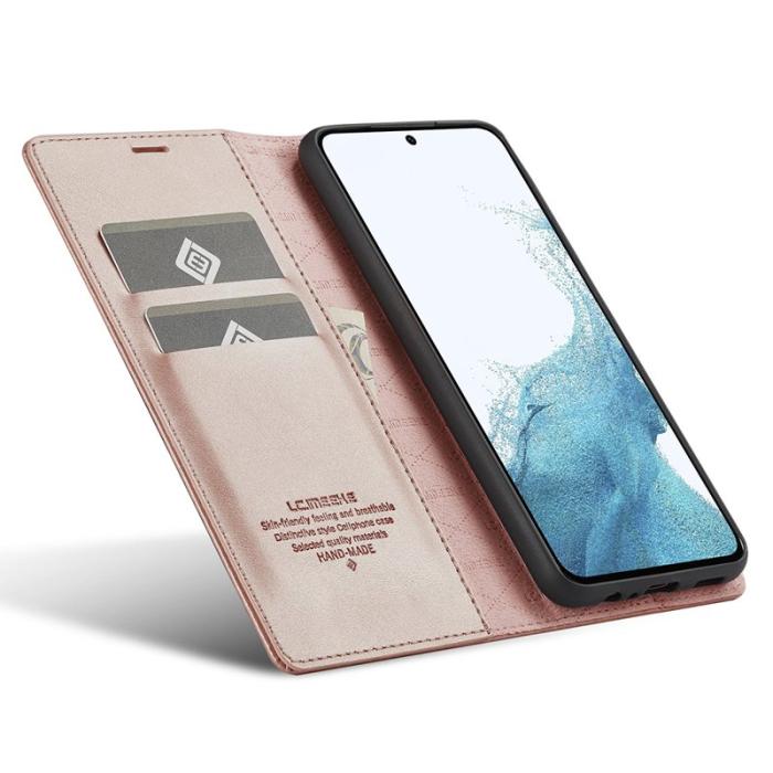 LC.imeeke - LC.IMEEKE Samsung Galaxy S25 Fodral Wallet Microfiber - Rose Gold