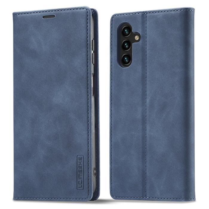 LC.imeeke - LC.IMEEKE Samsung Galaxy S25 Fodral Wallet Mikrofiber - Blå