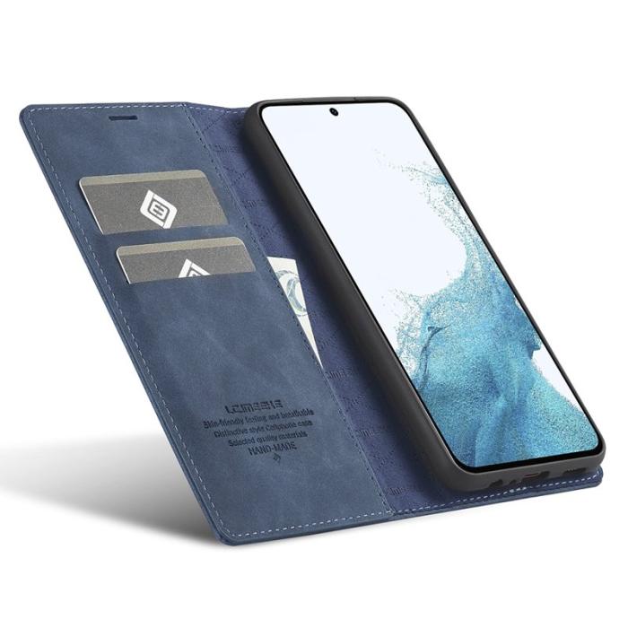 LC.imeeke - LC.IMEEKE Samsung Galaxy S25 Fodral Wallet Mikrofiber - Blå