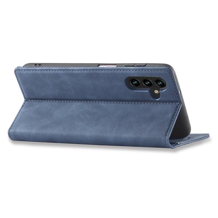 LC.imeeke - LC.IMEEKE Samsung Galaxy S25 Fodral Wallet Mikrofiber - Blå