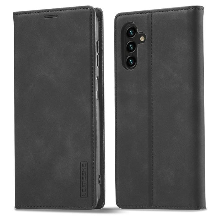 LC.imeeke - LC.IMEEKE Samsung Galaxy S25 Fodral Wallet Mikrofiber - Svart