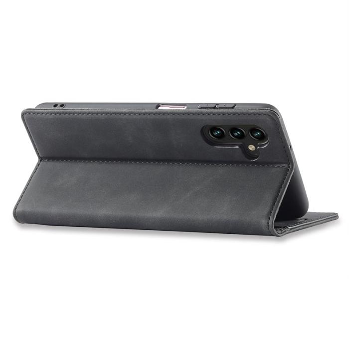 LC.imeeke - LC.IMEEKE Samsung Galaxy S25 Fodral Wallet Mikrofiber - Svart